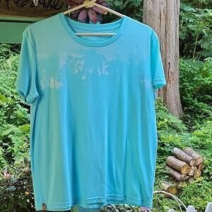 Men's Light Blue Palm Tree Graphic T-Shirt